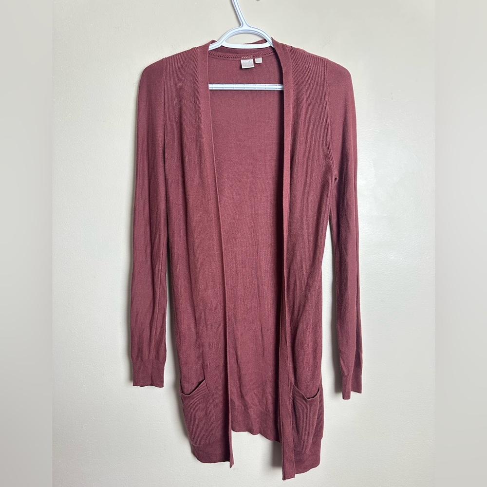 Twik Size XS Dusty Pink Open Front Cardigan
